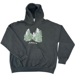 Taylor‎ Swift Folklore Inspired Hoodie Black Tree Graphic Sweatshirt Mens L